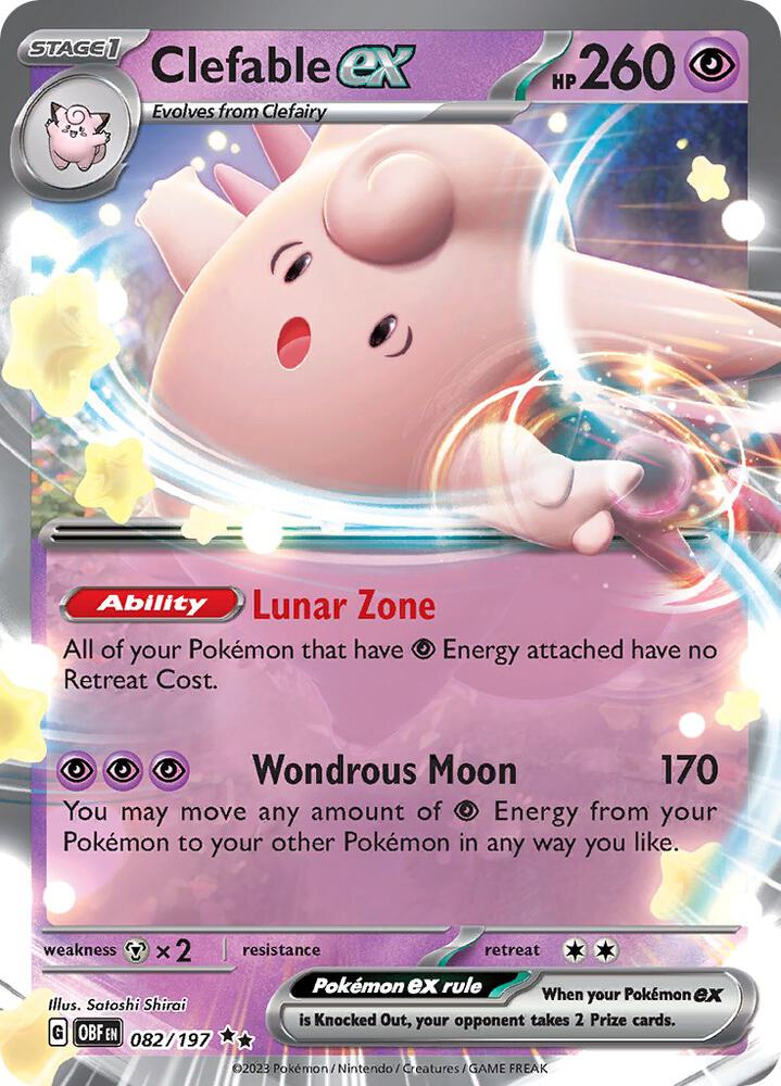 Clefable ex 082/197 (SV03: Obsidian Flames)  - Holofoil | Good Games North