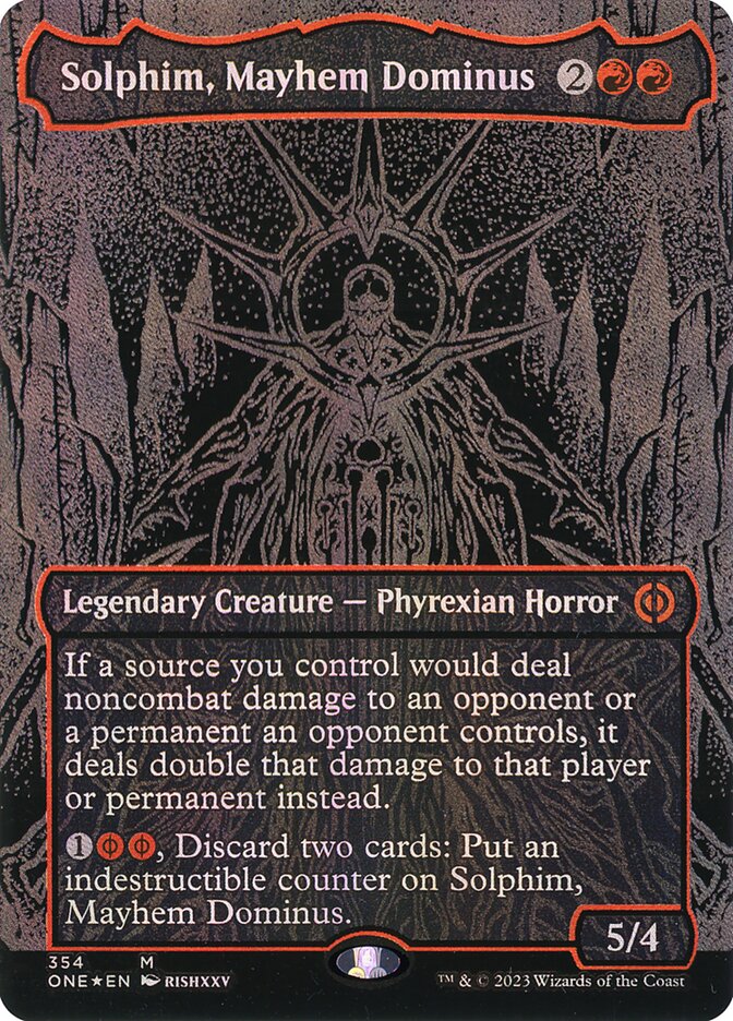 Solphim, Mayhem Dominus 354 (Phyrexia: All Will Be One)  - Oil Slick Foil | Good Games North