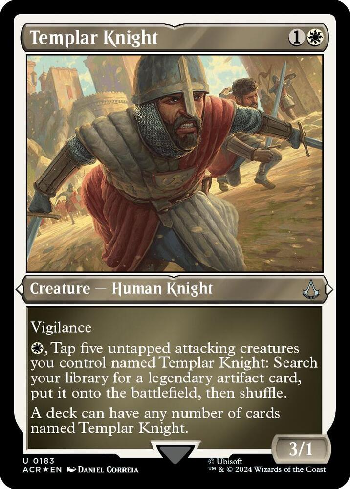 Templar Knight Foil Etched (Universes Beyond: Assassin's Creed)  - Foil | Good Games North