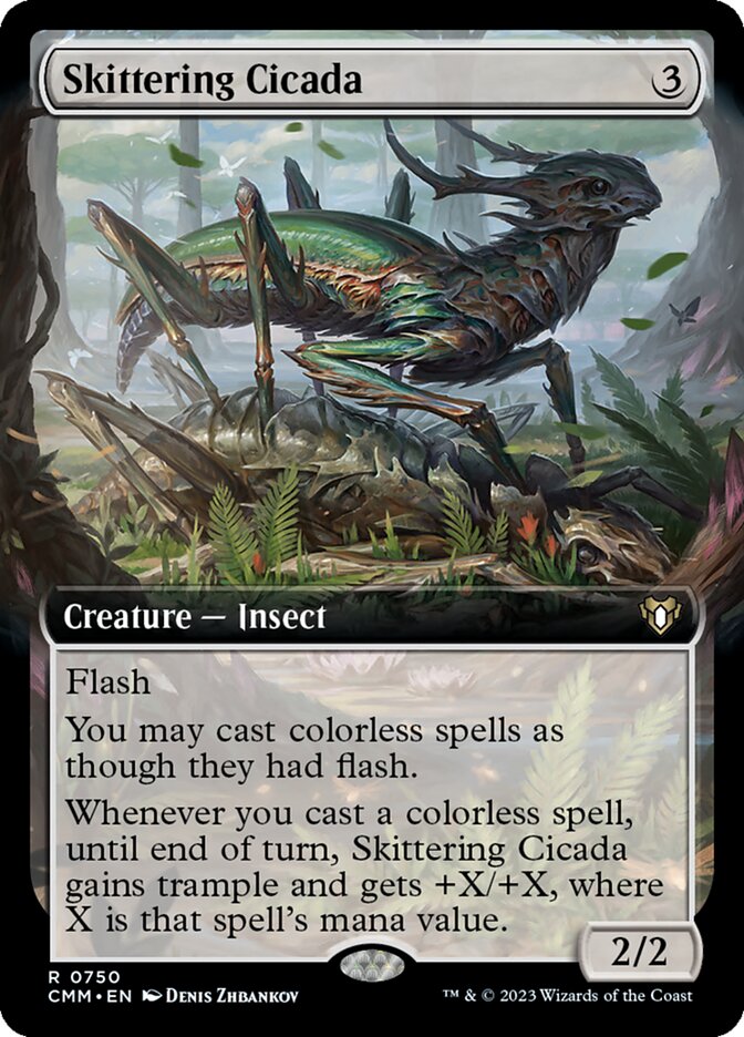 Skittering Cicada 750 (Commander Masters)  - Extended Art | Good Games North