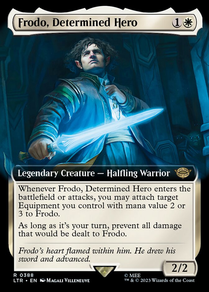 Frodo, Determined Hero 388/281 (Universes Beyond: The Lord of the Rings: Tales of Middle-earth)  - Extended Art | Good Games North