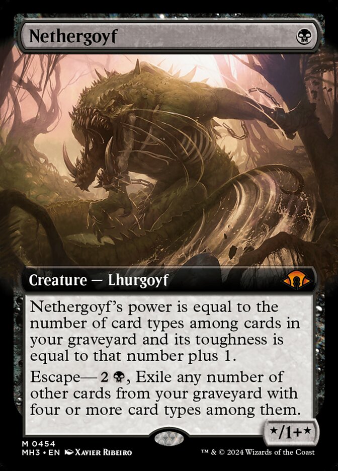 Nethergoyf 454/319 (Modern Horizons 3)  - Extended Art | Good Games North