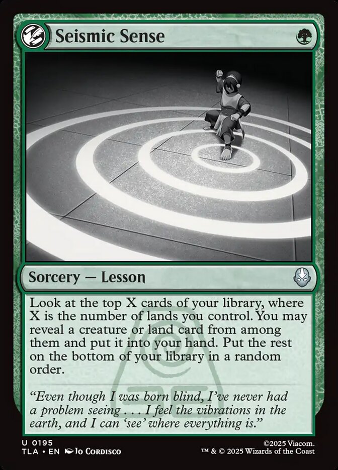 Seismic Sense 195 (Avatar: The Last Airbender)  - Foil | Good Games North