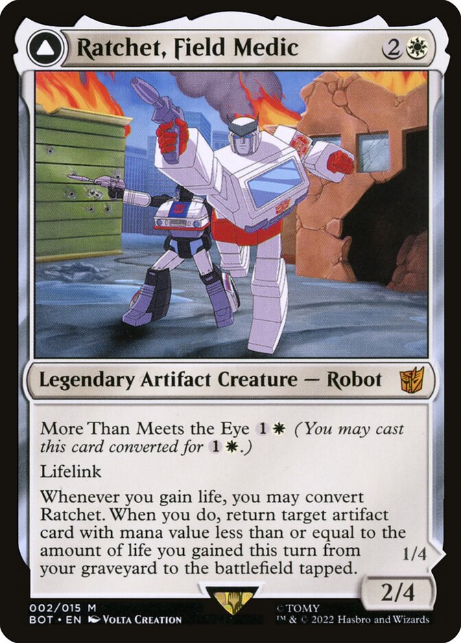 Ratchet, Field Medic // Ratchet, Rescue Racer (Universes Beyond: Transformers)  | Good Games North