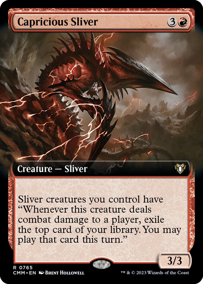 Capricious Sliver 765/451 (Commander Masters)  - Extended Art | Good Games North