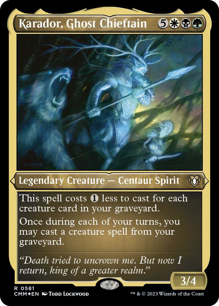 Karador, Ghost Chieftain 581/451 (Commander Masters)  - Etched Foil | Good Games North