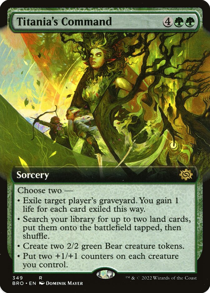 Titania's Command 349/287 (The Brothers' War)  - Foil | Good Games North