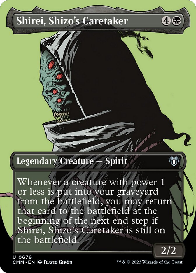 Shirei, Shizo's Caretaker 676/451 (Commander Masters)  - Borderless Foil | Good Games North