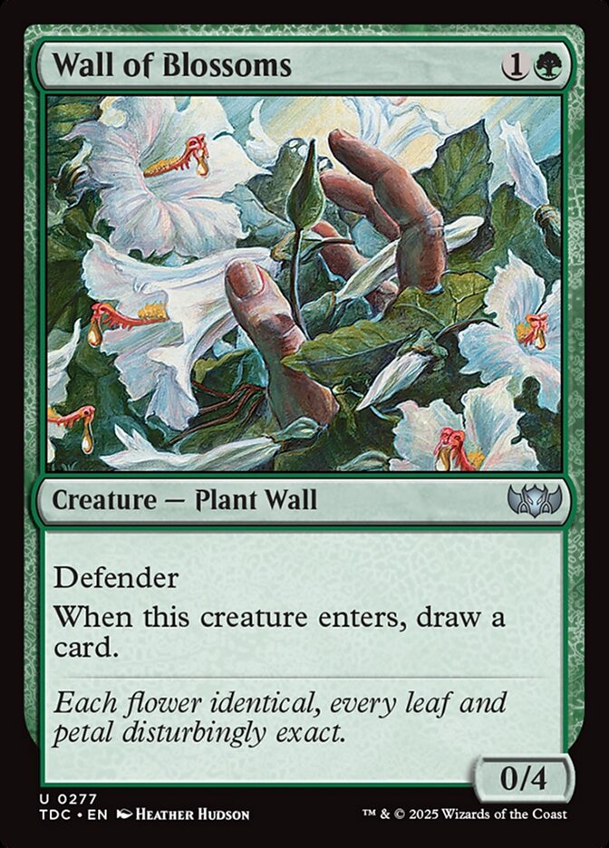 Wall of Blossoms 277 (Commander: Tarkir: Dragonstorm)  | Good Games North