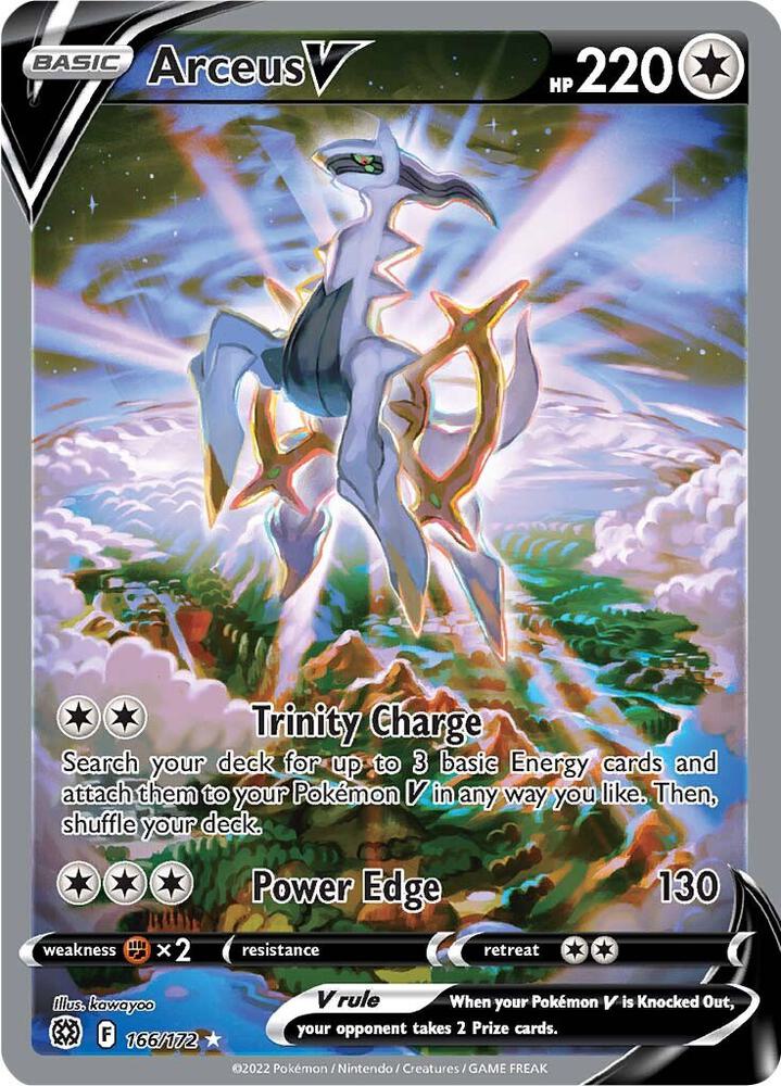 Arceus V 166/172 (SWSH09: Brilliant Stars)  - Holofoil | Good Games North
