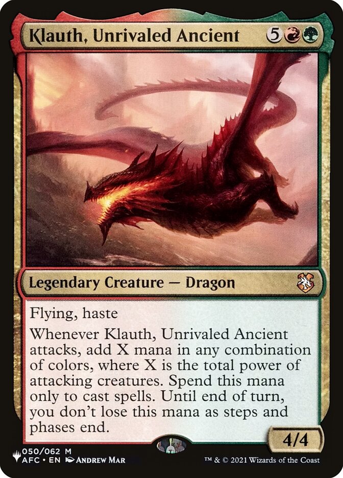 Klauth, Unrivaled Ancient AFC-50/5075 (The List Reprints)  | Good Games North