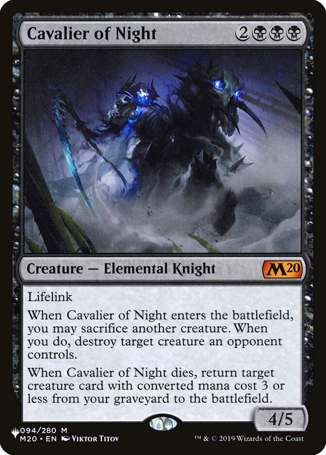 Cavalier of Night 094/280 (The List Reprints)  | Good Games North