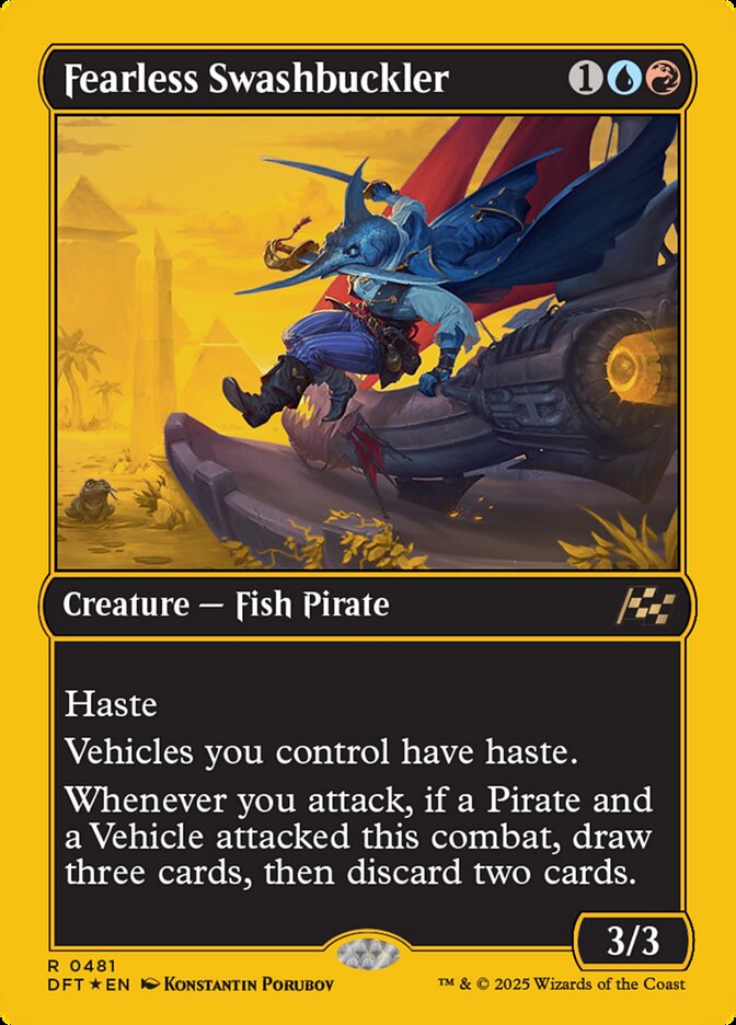 Fearless Swashbuckler 481/291 (Aetherdrift)  - First-Place Foil | Good Games North