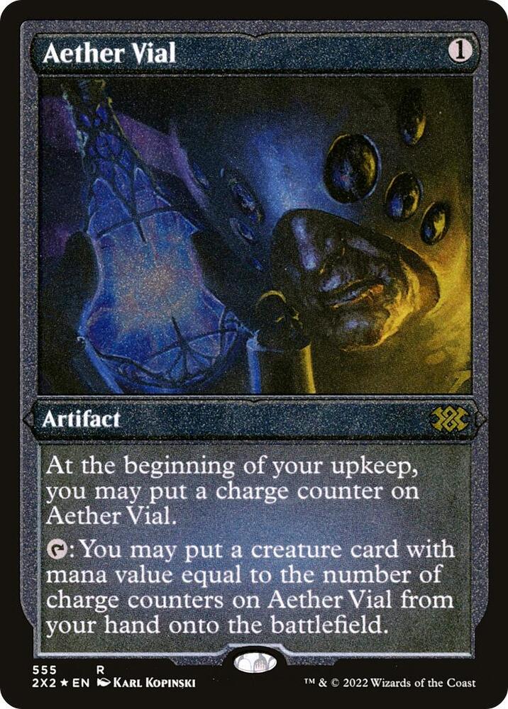 Aether Vial 555 (Double Masters 2022)  - Etched Foil | Good Games North