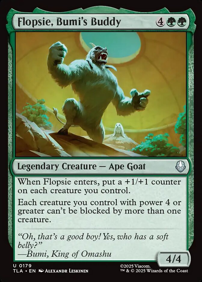 Flopsie, Bumi's Buddy 179/286 (Avatar: The Last Airbender)  - Foil | Good Games North