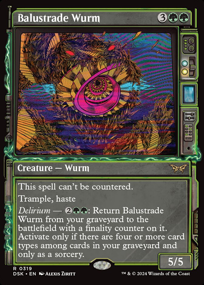 Balustrade Wurm 319/286 (Duskmourn: House of Horror)  - Showcase | Good Games North