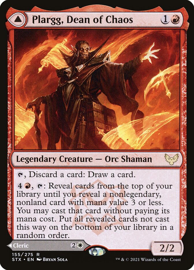 Plargg, Dean of Chaos // Augusta, Dean of Order 155 (Strixhaven: School of Mages)  - Foil | Good Games North