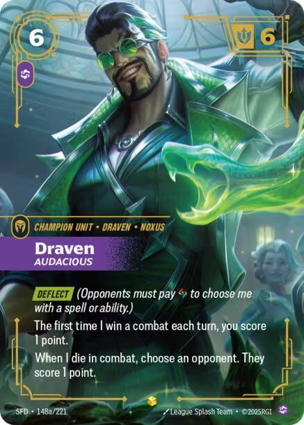 Draven Audacious Alternate Art (Spiritforged)  - Foil | Good Games North