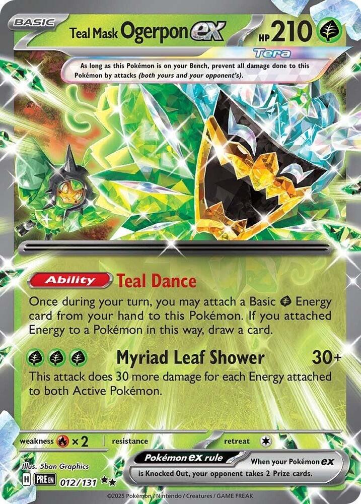 Teal Mask Ogerpon ex  012/131 (SV: Prismatic Evolutions)  - Holofoil | Good Games North