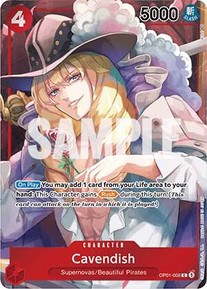 Cavendish (Box Topper) OP01-008 (Romance Dawn)  - Foil | Good Games North