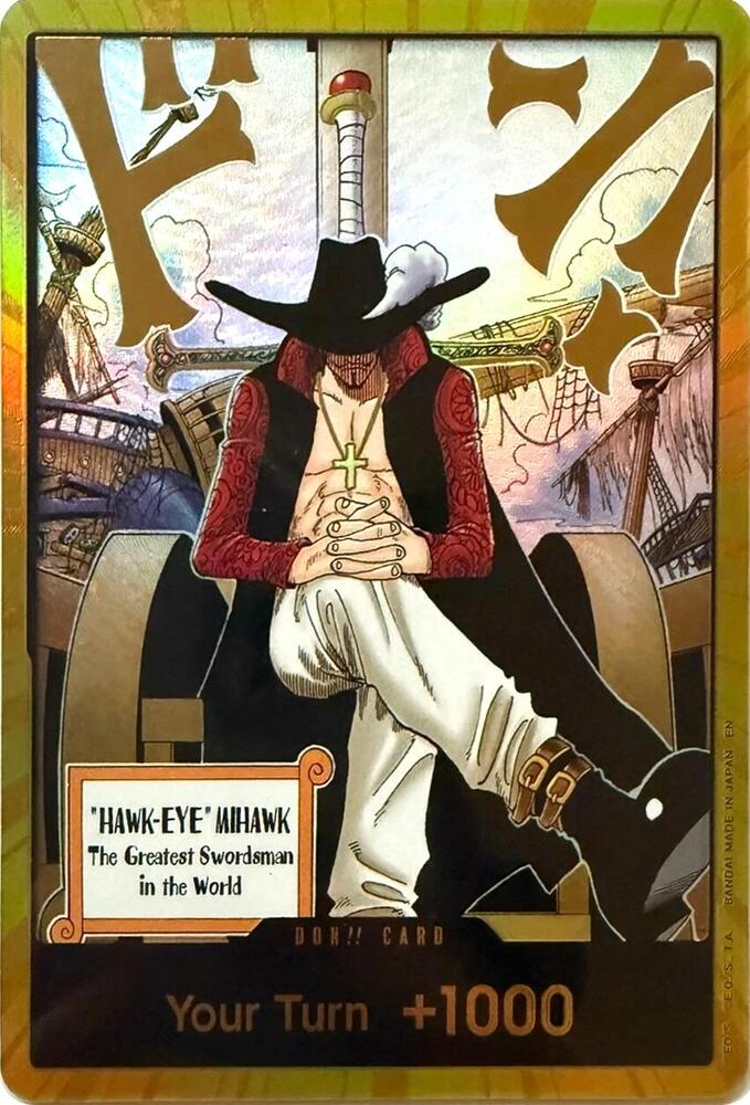 DON!! Dracule Mihawk (Gold)  (The Azure Sea's Seven)  - Foil | Good Games North