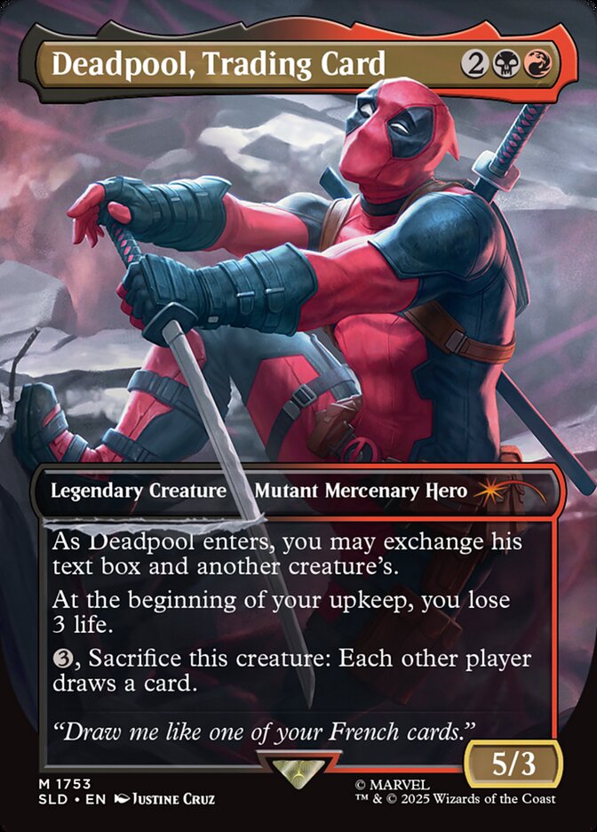 Deadpool, Trading Card 1753 (Secret Lair Drop Series)  - Borderless | Good Games North