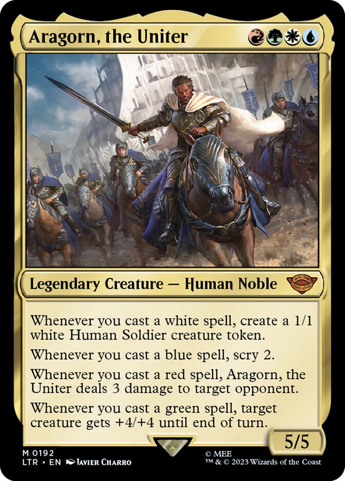 Aragorn, the Uniter 192/281 (Universes Beyond: The Lord of the Rings: Tales of Middle-earth)  - Foil | Good Games North