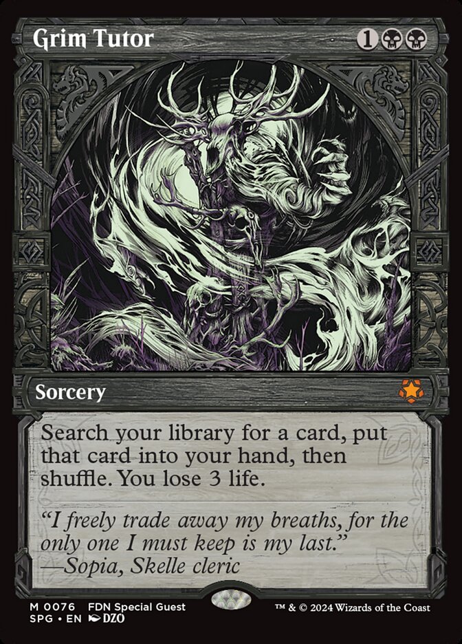 Grim Tutor 76/0 (Special Guests)  - Showcase Foil | Good Games North