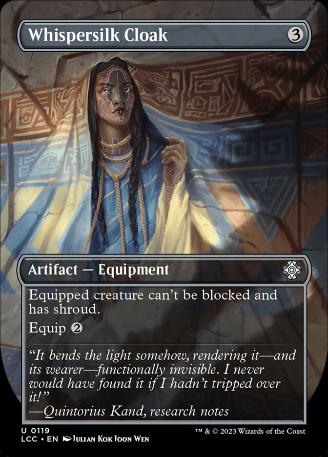 Whispersilk Cloak 119 (Commander: The Lost Caverns of Ixalan)  | Good Games North
