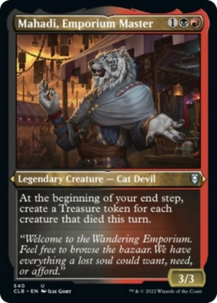 Mahadi, Emporium Master 540 (Commander Legends: Battle for Baldur's Gate)  - Etched Foil | Good Games North