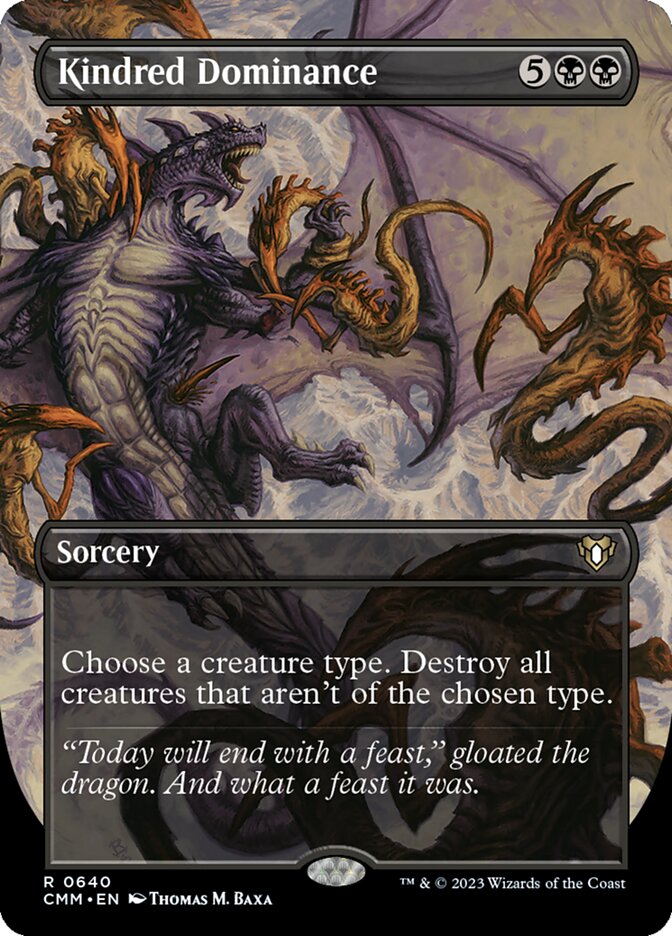 Kindred Dominance 640/451 (Commander Masters)  - Borderless Foil | Good Games North