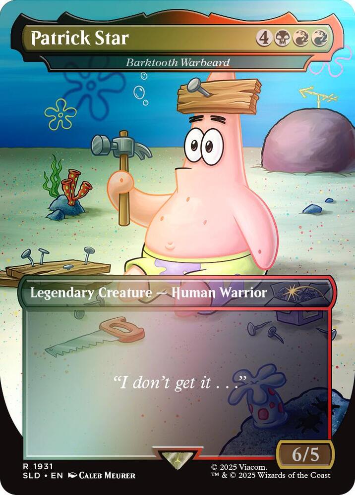 Patrick Star Barktooth Warbeard Rainbow Foil (Secret Lair Drop Series)  - undefined | Good Games North