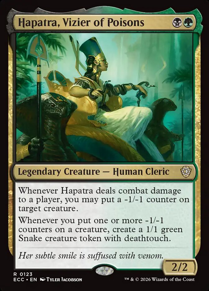 Hapatra, Vizier of Poisons 123 (Commander: Lorwyn Eclipsed)  | Good Games North