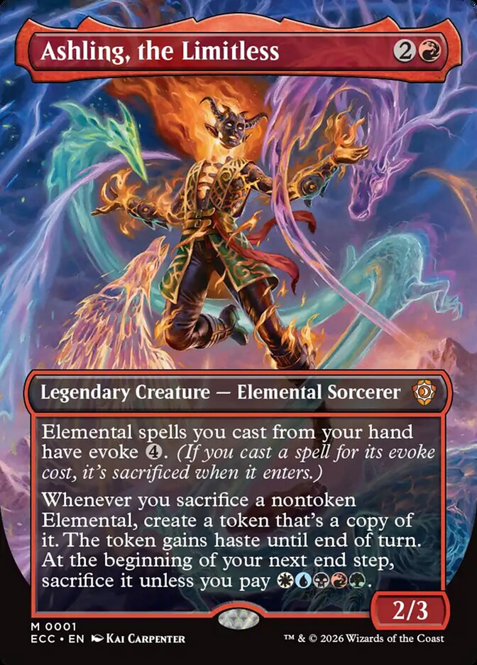 Ashling, the Limitless Borderless 1 (Commander: Lorwyn Eclipsed)  - Foil | Good Games North