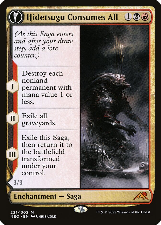 Hidetsugu Consumes All // Vessel of the All-Consuming 221 (Kamigawa: Neon Dynasty)  - Foil | Good Games North