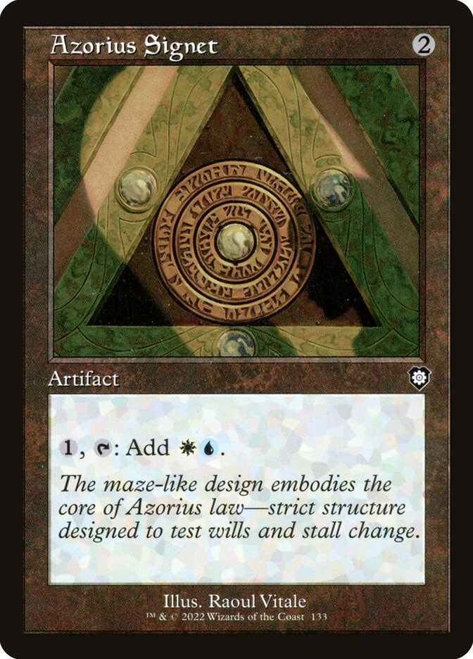 Azorius Signet Retro Frame 133 (Commander: The Brothers' War)  | Good Games North