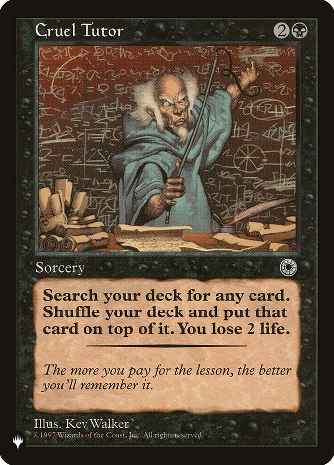Cruel Tutor POR-87/5075 (The List Reprints)  | Good Games North