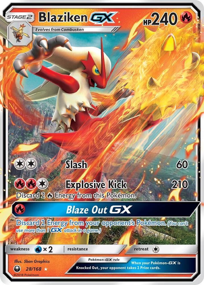 Blaziken GX 28/168 (SM - Celestial Storm)  - Holofoil | Good Games North