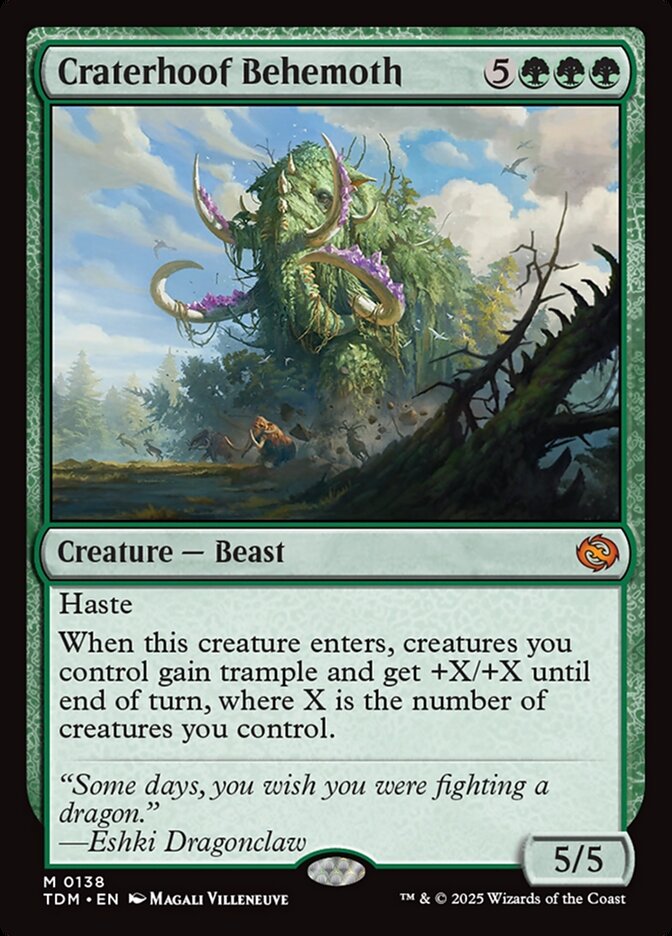 Craterhoof Behemoth 138/291 (Tarkir: Dragonstorm)  - Foil | Good Games North