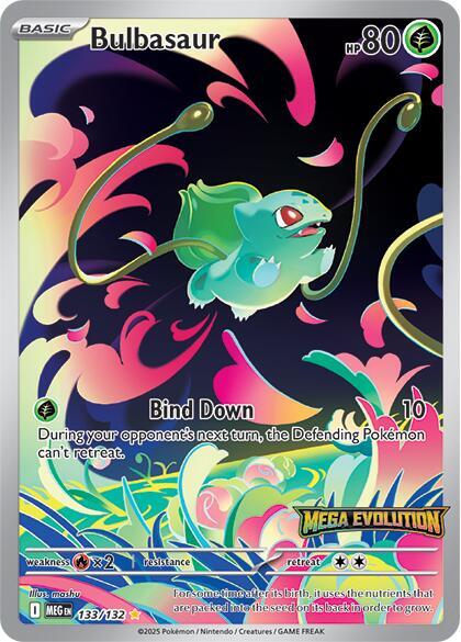 Bulbasaur Mega Evolution Stamped 133/132 (Miscellaneous Cards & Products)  - Holofoil | Good Games North