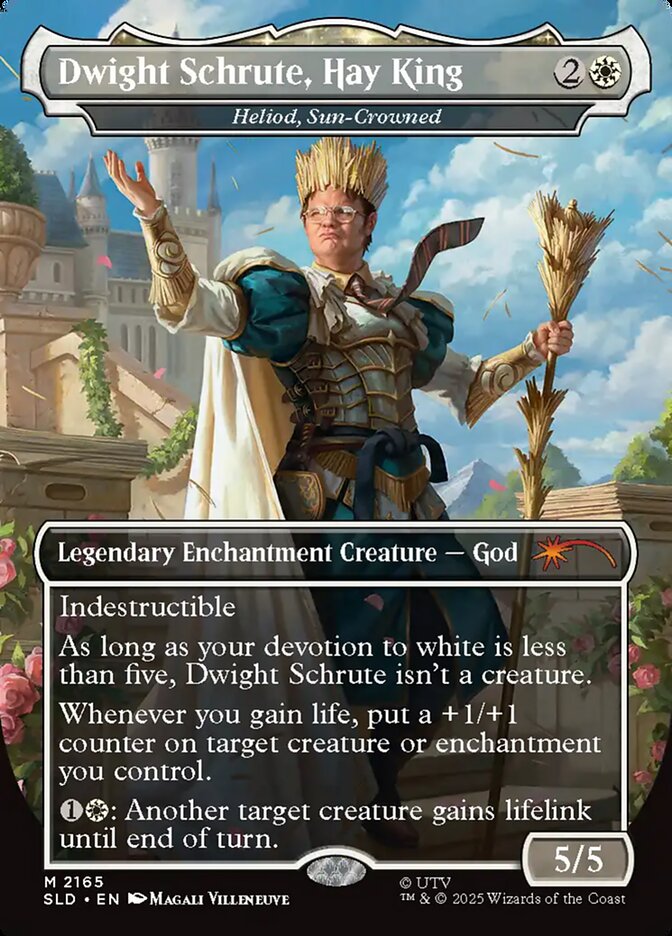 Dwight Schrute, Hay King  // Heliod, Sun-Crowned 2165/1 (Secret Lair Drop Series)  - Borderless Foil | Good Games North