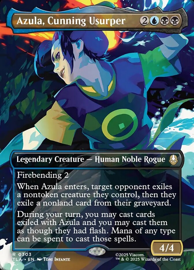 Azula, Cunning Usurper 303/286 (Avatar: The Last Airbender)  - Borderless Foil | Good Games North