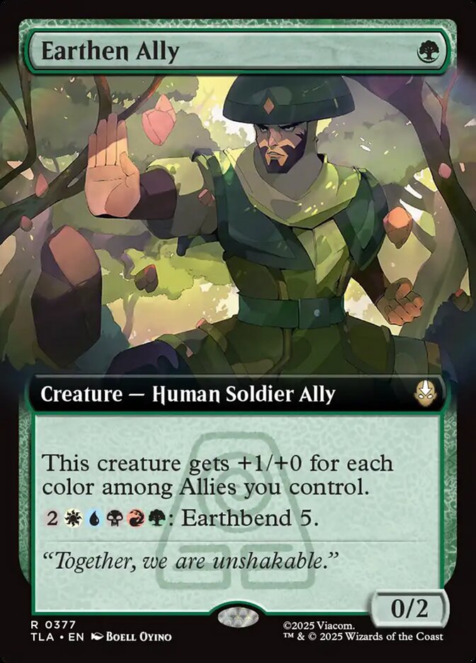 Earthen Ally  377/286 (Avatar: The Last Airbender)  - Extended Art Foil | Good Games North