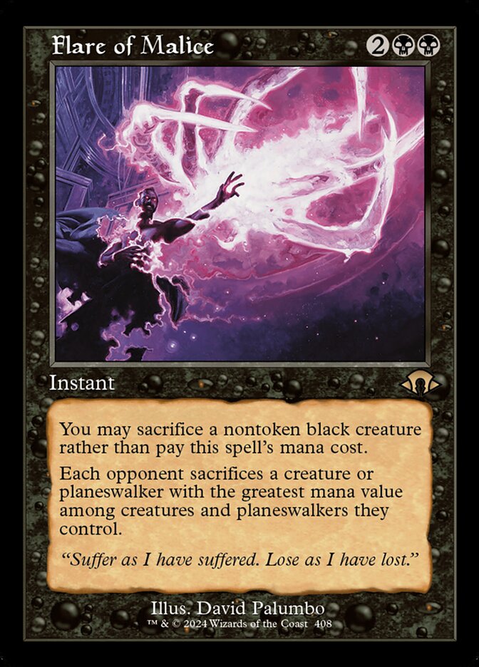 Flare of Malice 408 (Modern Horizons 3)  - Retro Foil | Good Games North