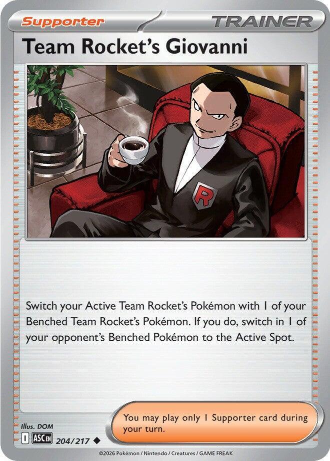 Team Rocket's Giovanni 204/217 (ME: Ascended Heroes)  - Reverse Holofoil | Good Games North