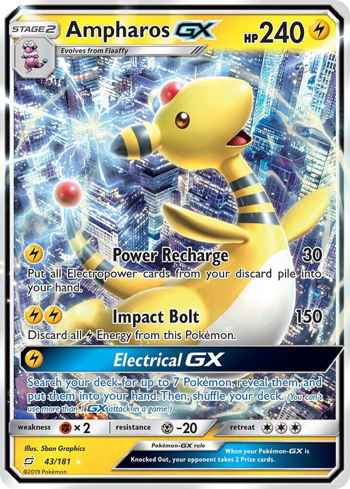 Ampharos GX 43/181 (SM - Team Up)  - Holofoil | Good Games North