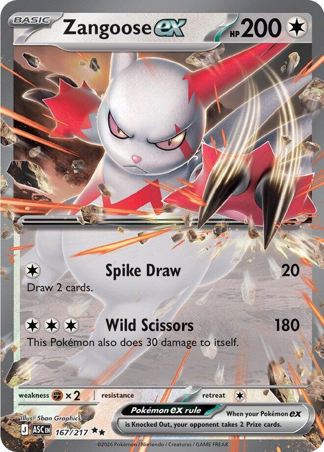 Zangoose ex 167/217 (ME: Ascended Heroes)  - Holofoil | Good Games North