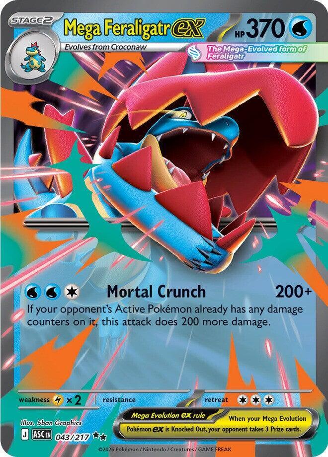 Mega Feraligatr ex 043 217 043/217 (ME: Ascended Heroes)  - Holofoil | Good Games North