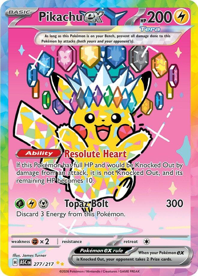 Pikachu ex 277/217 (ME: Ascended Heroes)  - Holofoil | Good Games North