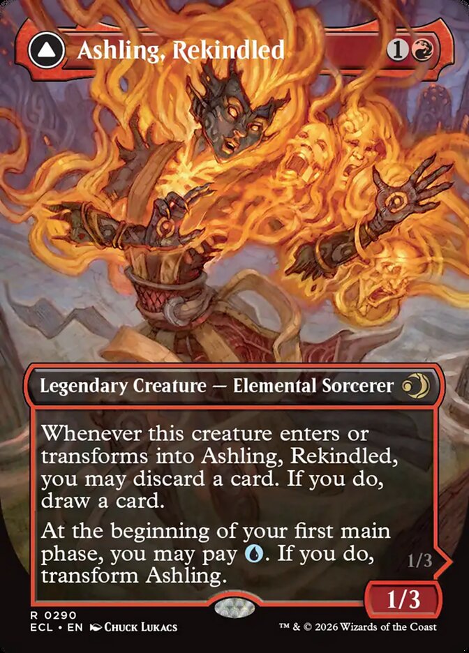 Ashling, Rekindled // Ashling, Rimebound  290/273 (Lorwyn Eclipsed)  - Borderless Foil | Good Games North